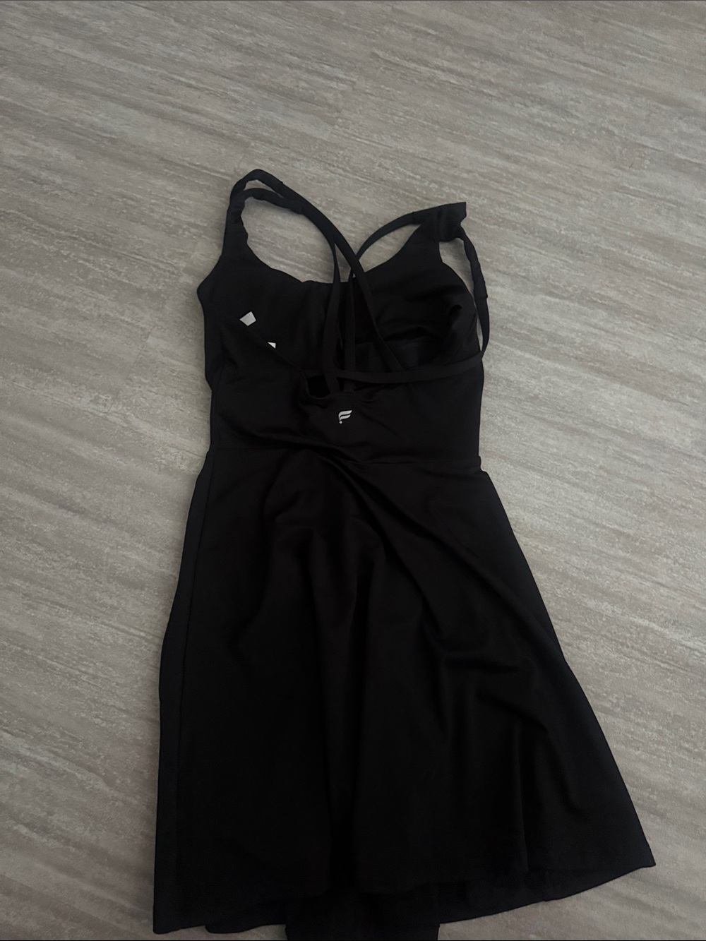 Fabletics Black Strappy Mini Dress
